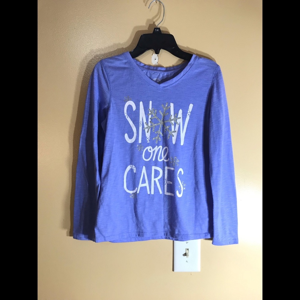 Light purple *almost lavender* long sleeve shirt.